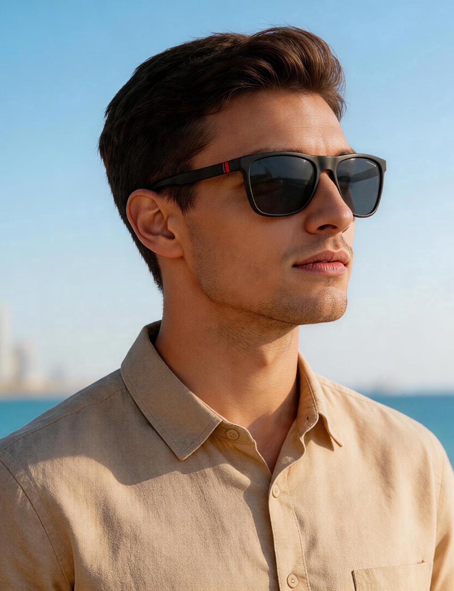 Men'S Polarized Sunglasses TR90 Frame UV400 Sport Sunglasses