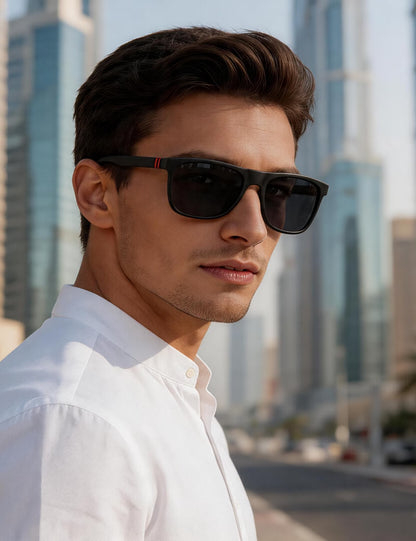 Men'S Polarized Sunglasses TR90 Frame UV400 Sport Sunglasses